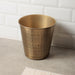 Tapered Bin - Textured Brass-Bathroom Accessories