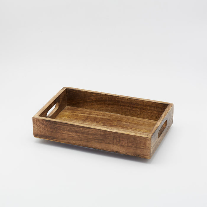 Terra Mango Wood Square Tray with Handles