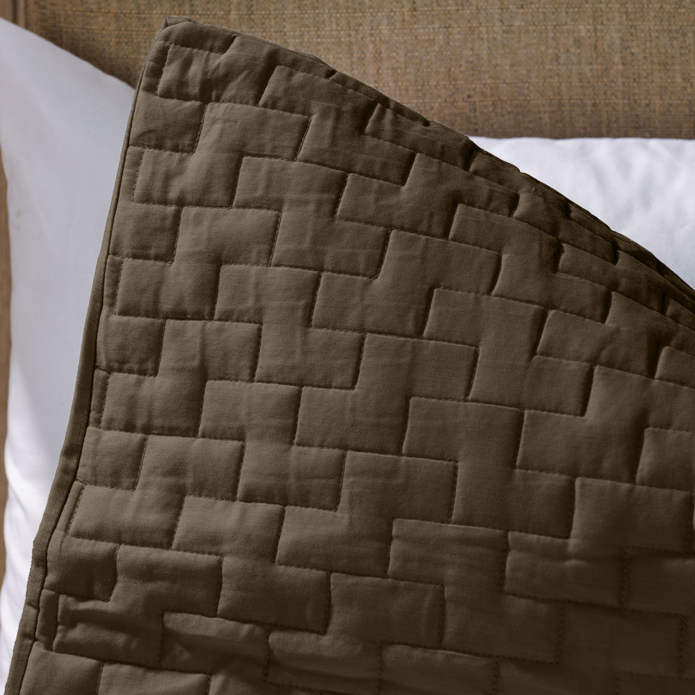 Tide Whisper Soft Premium Cotton Quilt Cocoa-Quilts & Comforters