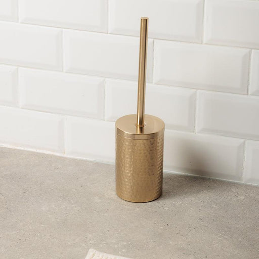 Toilet Brush - Soft Gold Hammered-TOILET BRUSH