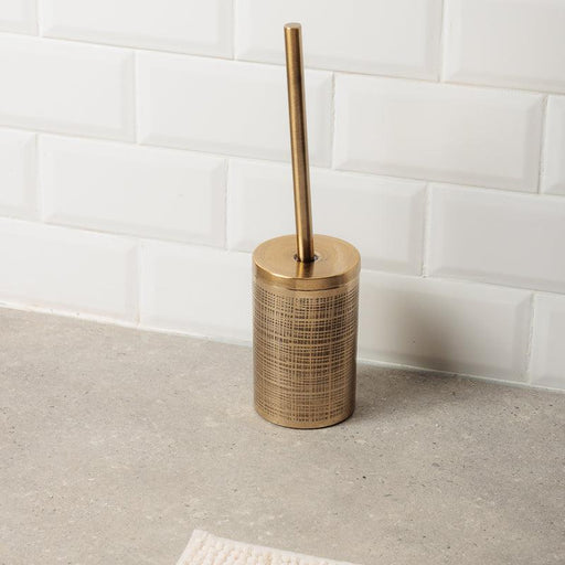 Toilet Brush - Textured Brass-TOILET BRUSH