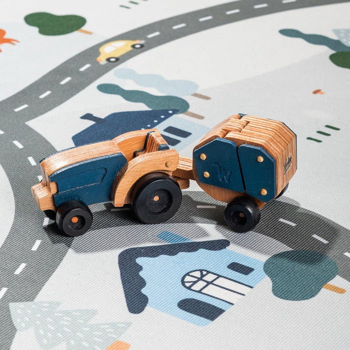Tractor & Baler - Blue-Toys-Little Whitehouse