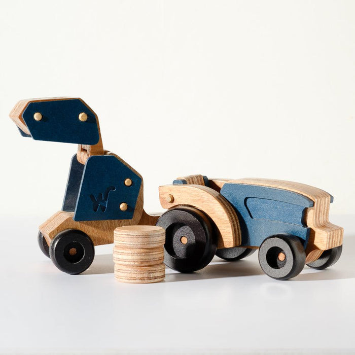 Tractor & Baler - Blue-Toys-Little Whitehouse