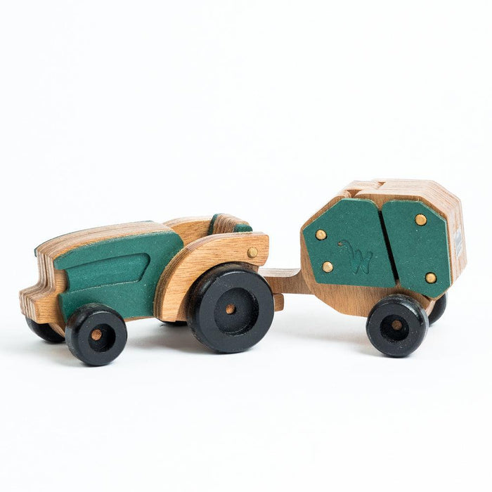Tractor & Baler - Green-Toys-Little Whitehouse