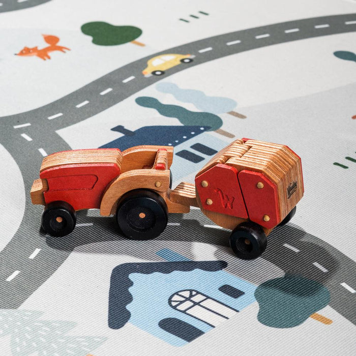 Tractor & Baler - Red-Toys-Little Whitehouse