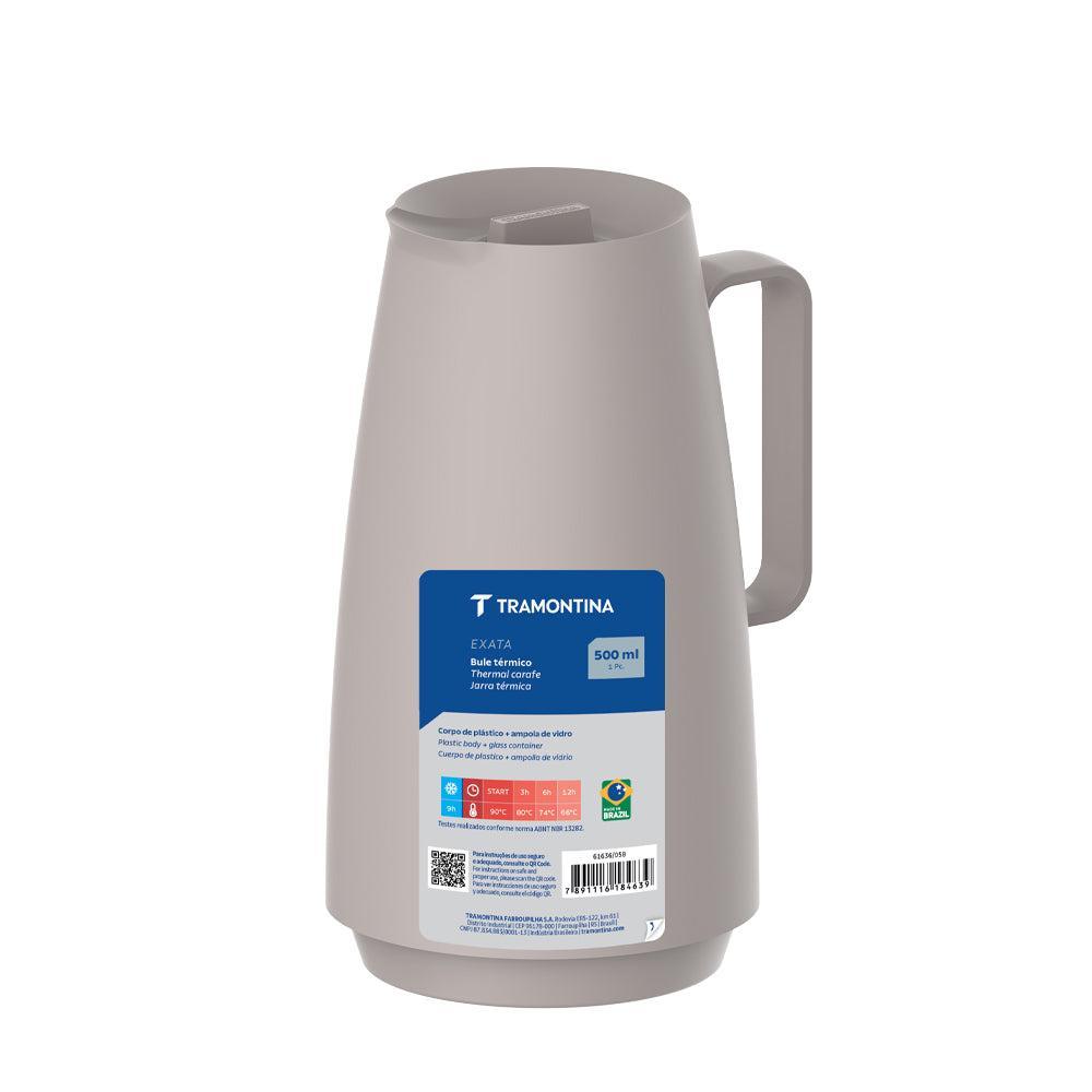 Tramontina Exata Glass Lined Thermal Flask Stone/Beige-Flask