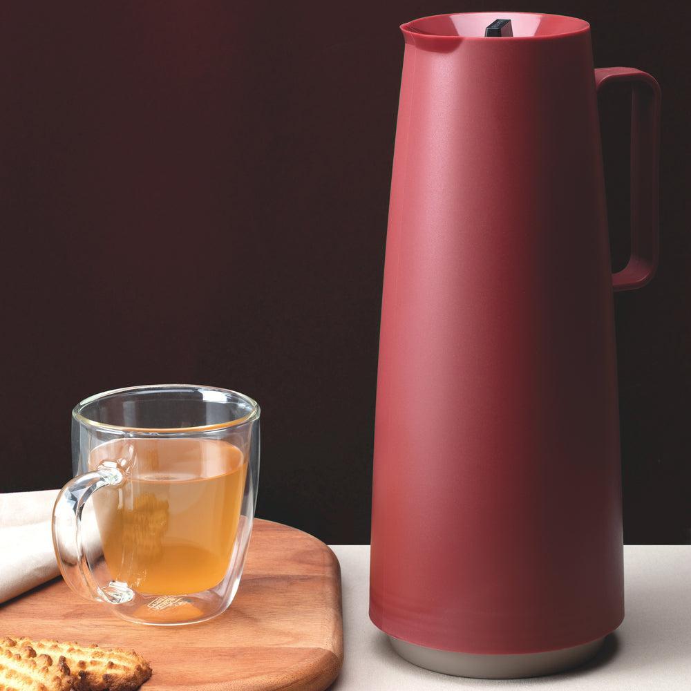 Tramontina Exata Glass Lined Thermal Flask Red-Flask