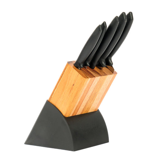 Tramontina Plenus Knife Block Set of 6 - Black-Knives & Scissors