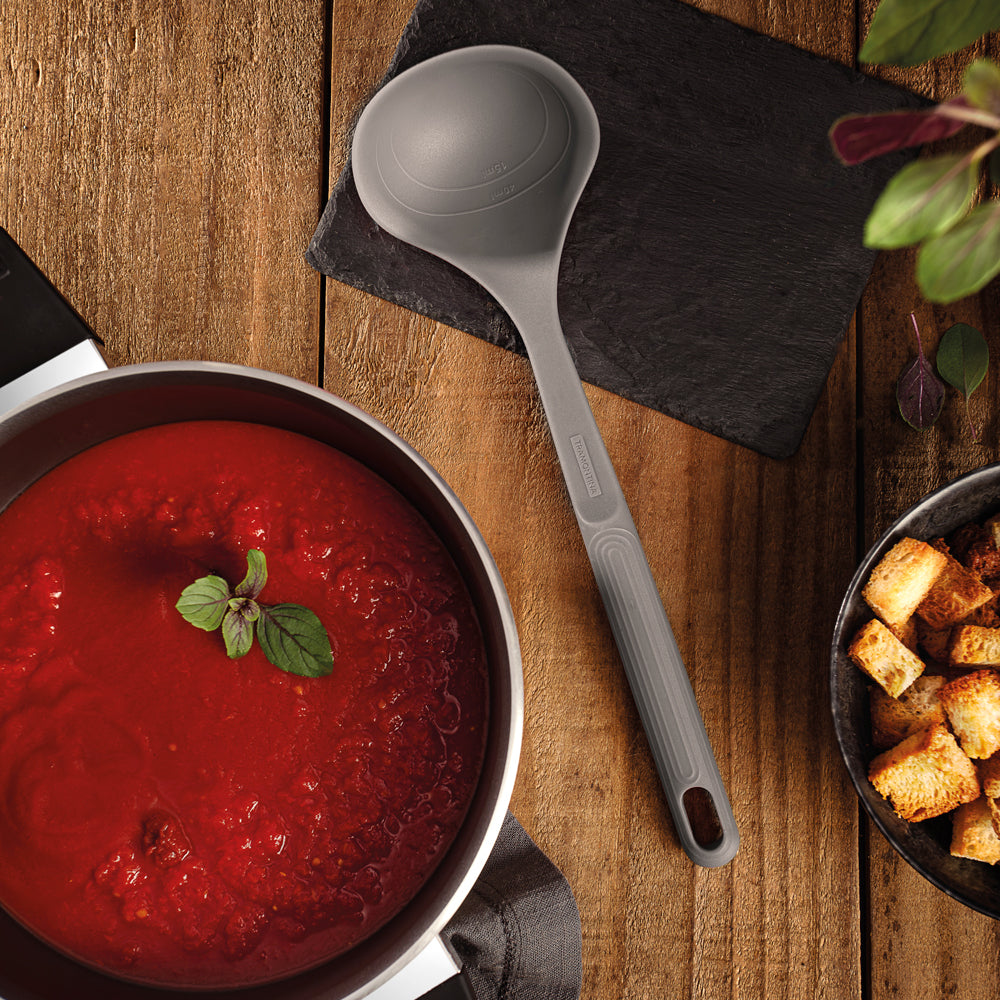 Tramontina Softta Silicone Ladle Grey-Kitchen Utensils