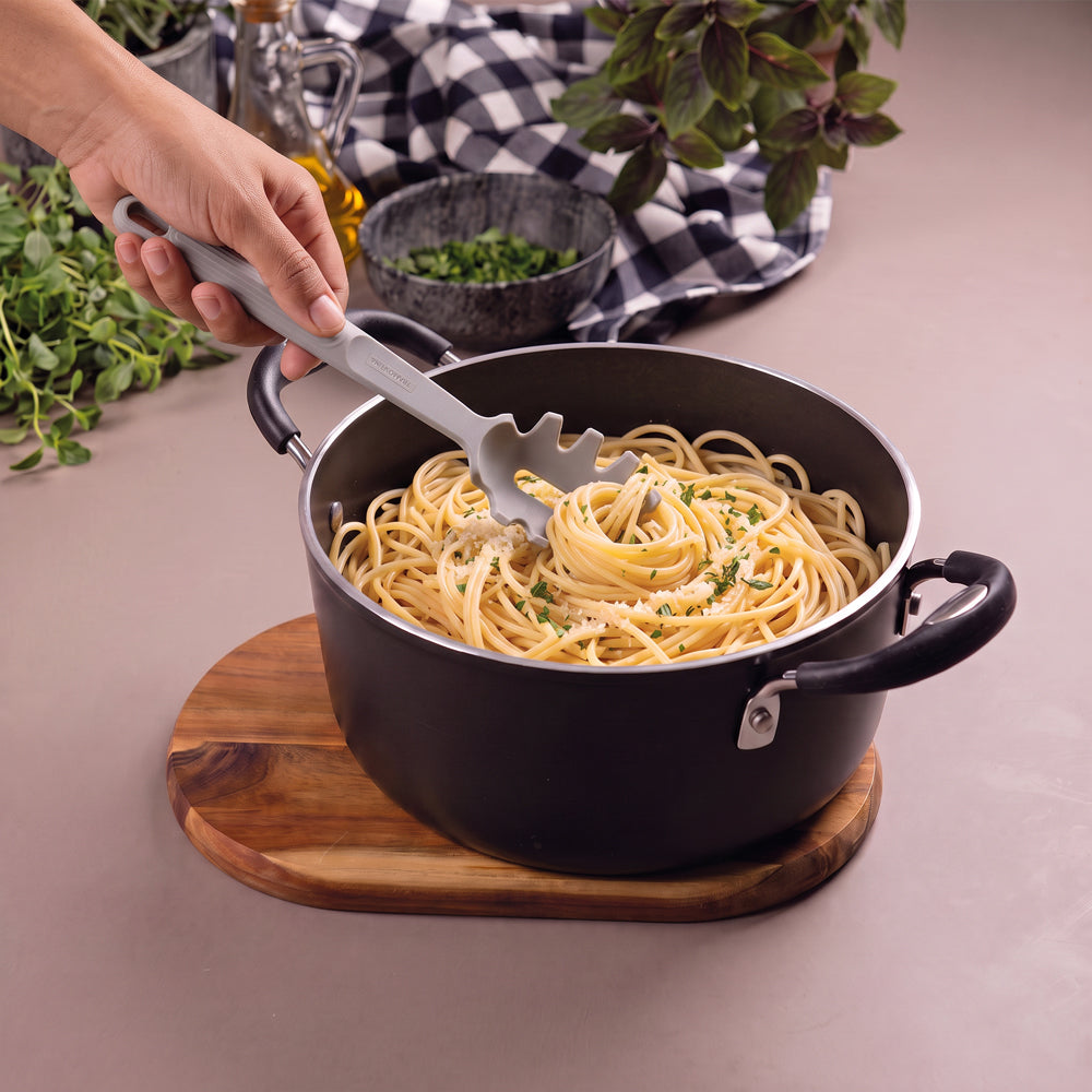 Tramontina Softta Silicone Pasta Spoon Grey-Kitchen Utensils