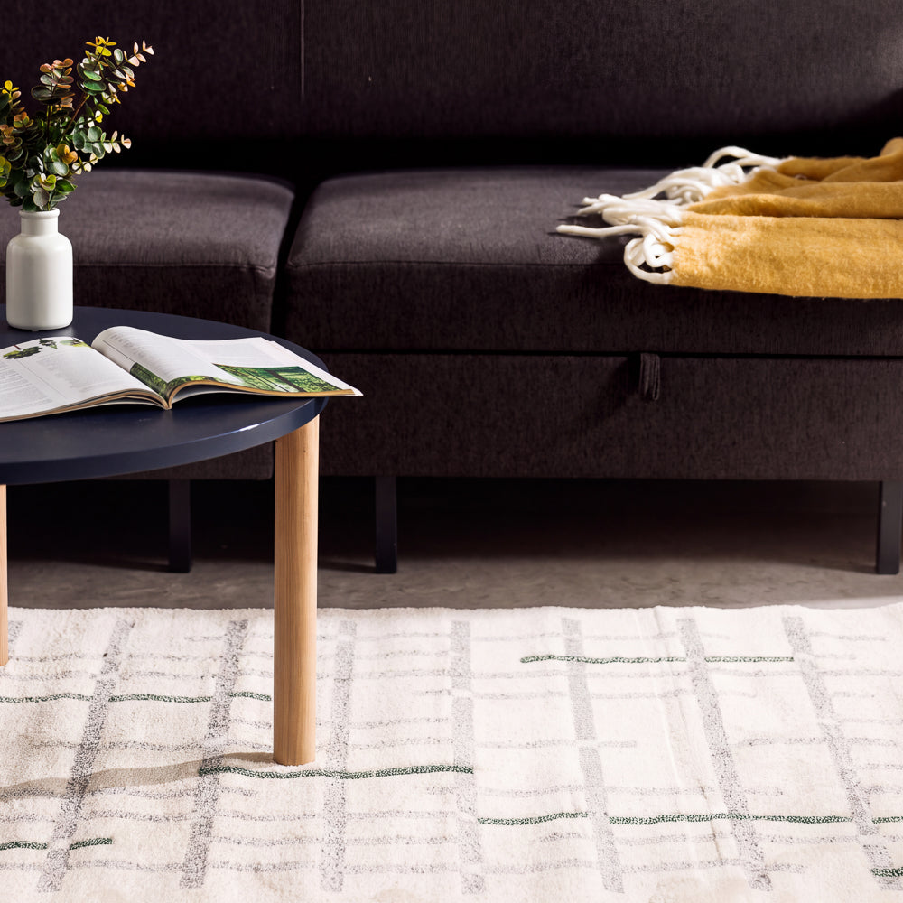 Trouville Woven Carpet Grey-Carpets/Rugs