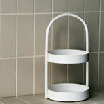 Two Tier Bathroom Amenity Caddy Cream