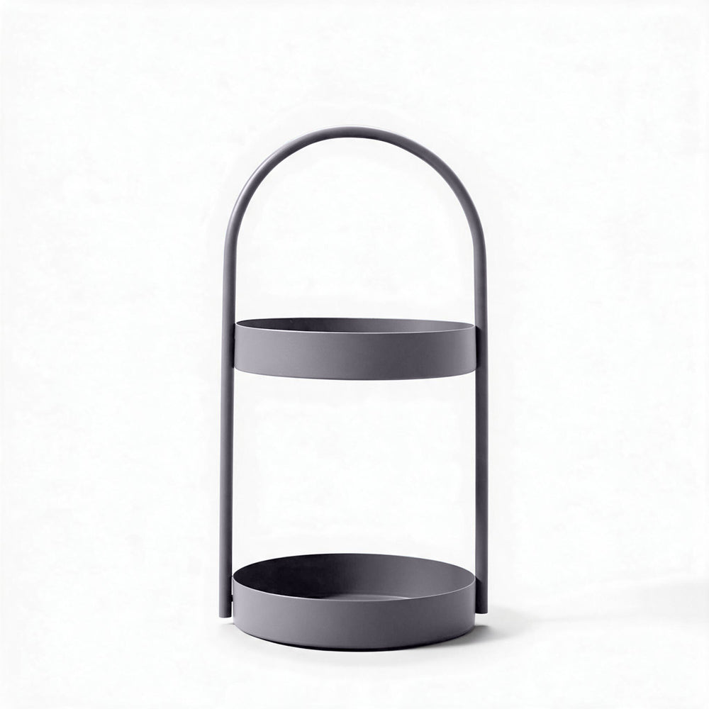 Two Tier Bathroom Amenity Caddy Grey-Bathroom Accessories