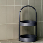 Two Tier Bathroom Amenity Caddy Grey