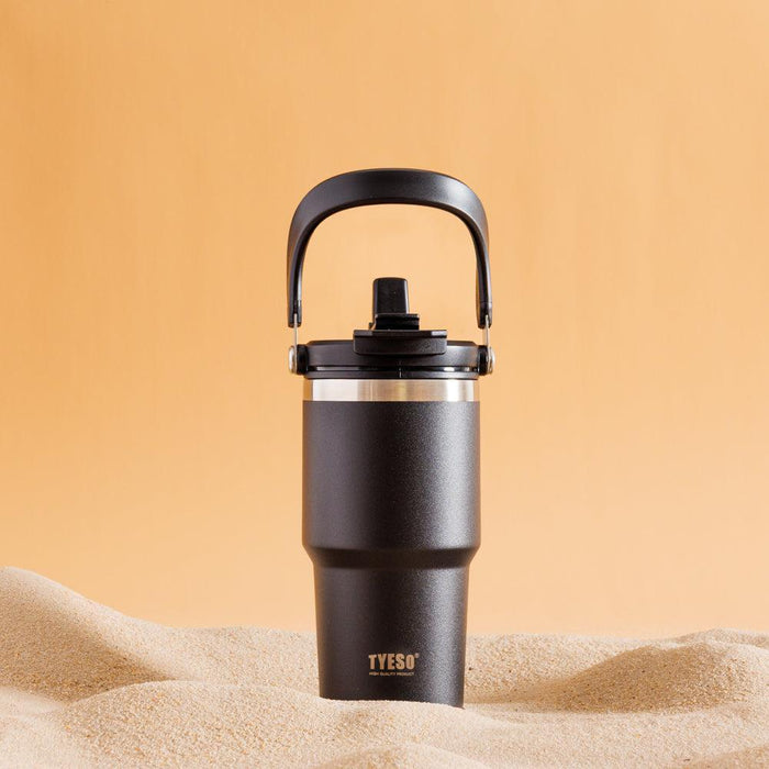 Tyeso Stainless Steel Tumbler Black-Insulated Cups