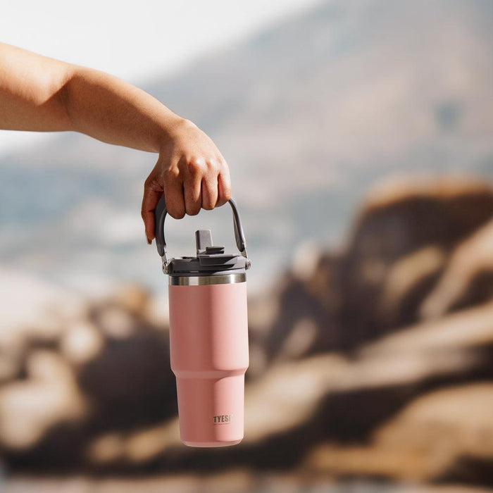 Tyeso Stainless Steel Tumbler Blush-Insulated Cups