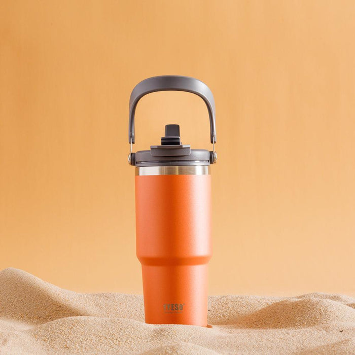 Tyeso Stainless Steel Tumbler Orange-Insulated Cups
