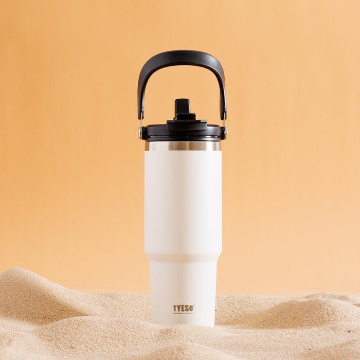 Tyeso Stainless Steel Tumbler White-Insulated Cups