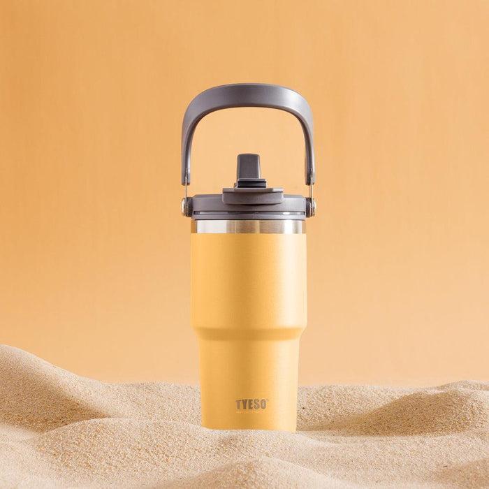 Tyeso Stainless Steel Tumbler Yellow-Insulated Cups