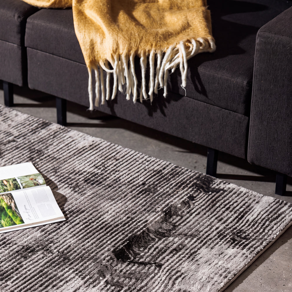Vichy Woven Carpet Grey-Carpets/Rugs