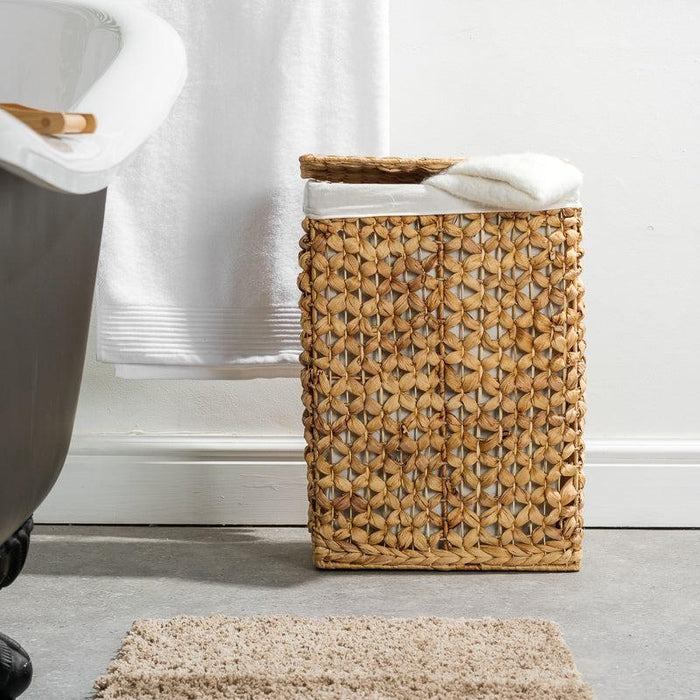 Vietnamese Laundry Hamper with Lid and Liner - Rectangular-Laundry Baskets