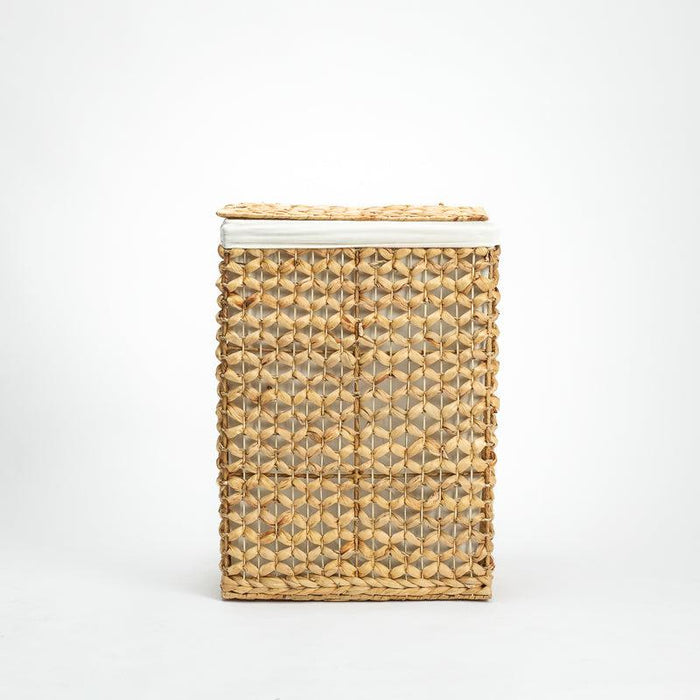 Vietnamese Laundry Hamper with Lid and Liner - Rectangular-Laundry Baskets
