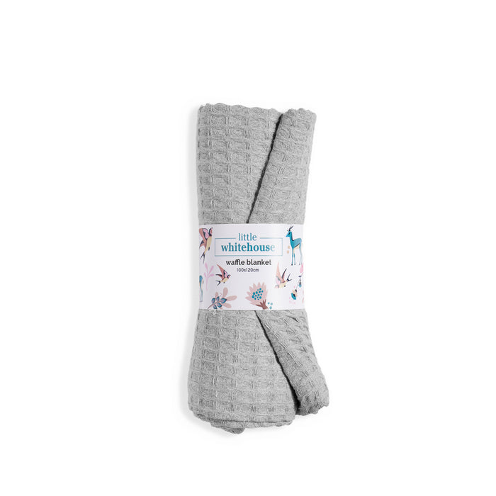 Waffle Baby Blanket - Light Grey-
