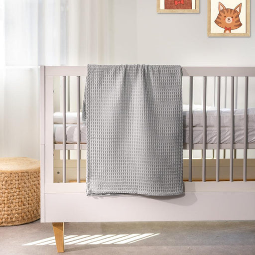 Waffle Baby Blanket - Light Grey-