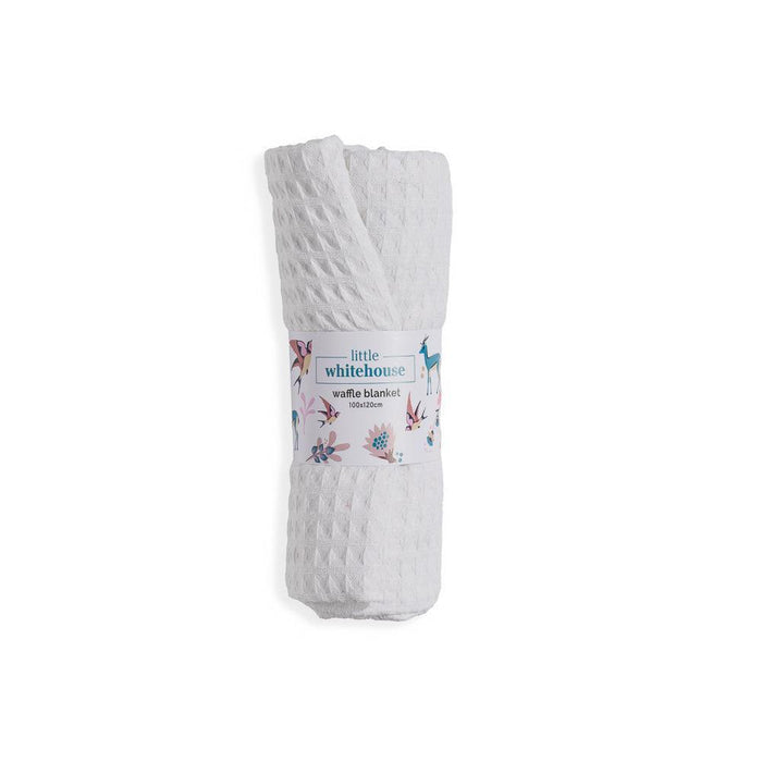 Waffle Baby Blanket - White-