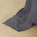 Waffle Blanket Throw - Dark Grey-