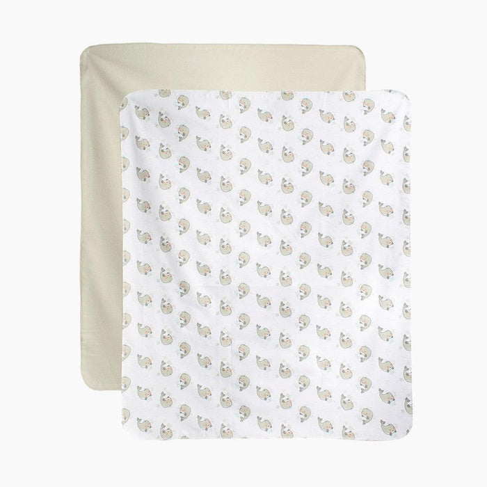 2pk Receiving Blankets - Whale