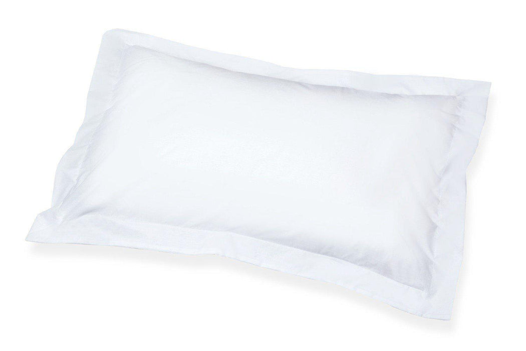 Whisper Soft 300 Thread Count Egyptian Cotton Percale Oxford Pillowcase - White