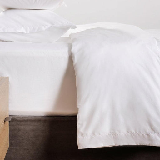 Whisper Soft 300 Thread Count Oxford Egyptian Cotton Percale Duvet Cover Set White-Duvet Cover Sets
