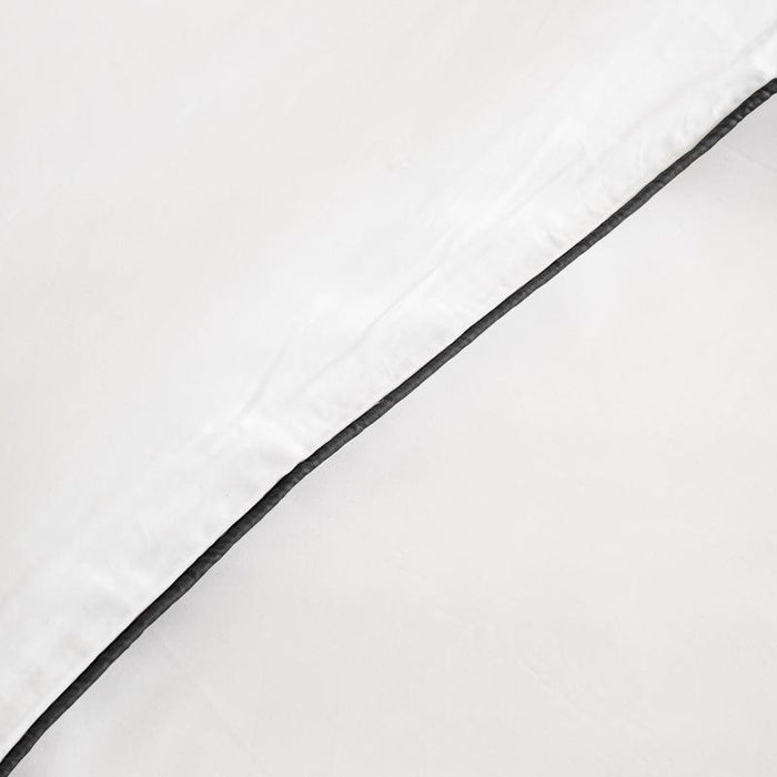 Whisper Soft 400 Thread Count Egyptian Black Piped Edge Duvet Cover Set-DUVET COVER