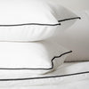 Whisper Soft 400 Thread Count Egyptian Black Piped Edge Duvet Cover Set