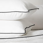 Whisper Soft 400 Thread Count Egyptian Black Piped Edge Duvet Cover Set
