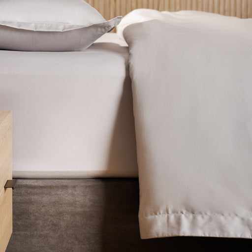 Whisper Soft 500 Thread Count Oxford Egyptian Cotton Sateen Duvet Cover Set Silver-Duvet Cover Sets