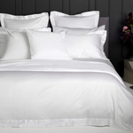 Whisper Soft 500 Thread Count Oxford Egyptian Cotton Sateen Duvet Cover Set White