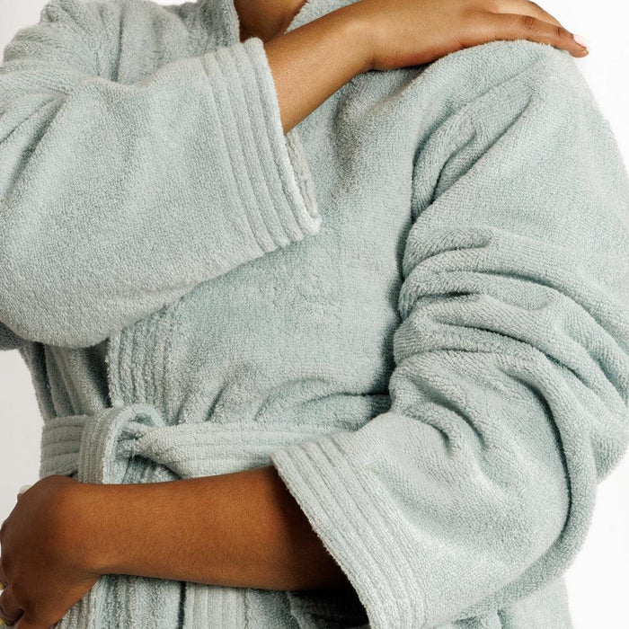 Whisper Soft Classic Toweling Bathrobe Aquifer-Bathrobes