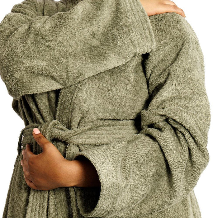 Whisper Soft Classic Toweling Bathrobe Hunter Green-Bathrobes