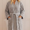 Whisper Soft Classic Toweling Bathrobe Light Grey