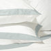 Whisper Soft 400 Thread Count Egyptian Cotton Contrast Border Duvet Cover Set White with Duck Egg-Duvet Cover