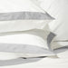 Whisper Soft 400 Thread Count Egyptian Cotton Contrast Border Duvet Cover Set White with Grey-Duvet Cover