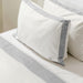 Whisper Soft 400 Thread Count Egyptian Cotton Contrast Border Duvet Cover Set White with Grey-Duvet Cover