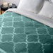Whisper Soft Embossed Mink Blanket - Duck Egg-BLANKET