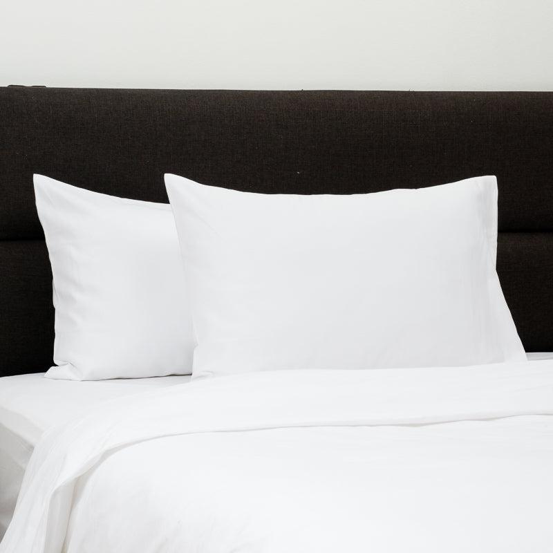 Whisper Soft 700 Thread Count Egyptian Cotton Heritage Collection Pillowcase pair - White-PILLOWCASE
