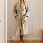 Whisper Soft Heritage Collection Linen and Cotton Kimono Natural