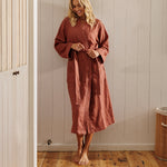 Whisper Soft Heritage Collection Linen and Cotton Kimono Rust