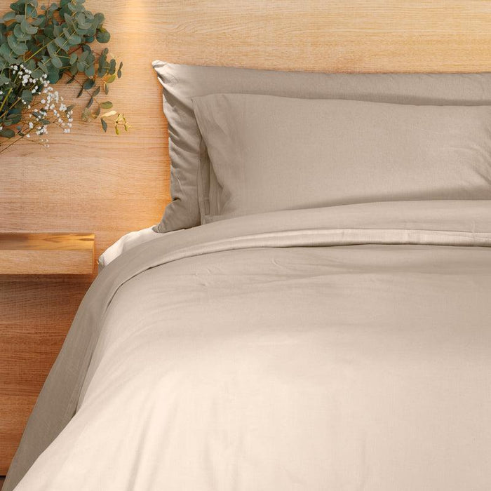 Whisper Soft Linen & Lyocell Blend Heritage Collection Duvet Cover Set - Sandstone-Duvet Cover