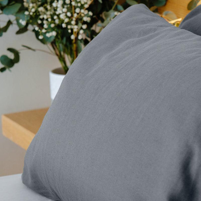 Whisper Soft Linen & Lyocell Blend Heritage Collection Pillowcase pair - Midnight-Pillow Case